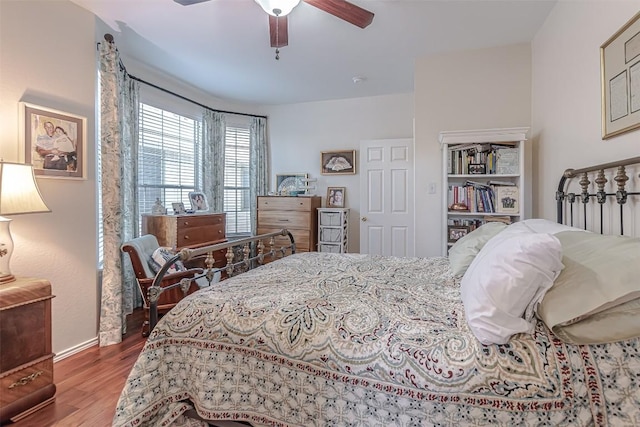 2000 Cullen Ave Unit 9, Austin, TX 78757 - bedroom with wood finished floors and a ceiling fan