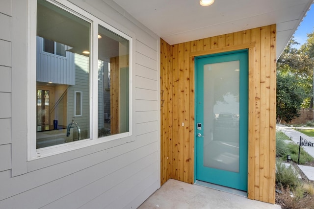 view of doorway to property