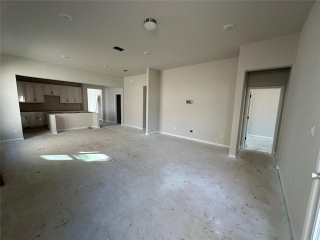 view of unfurnished living room