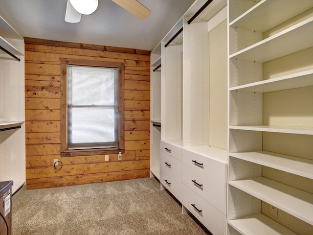 325 Simpson Ave, Cedar Creek, TX 78612 - walk in closet featuring carpet flooring and a ceiling fan