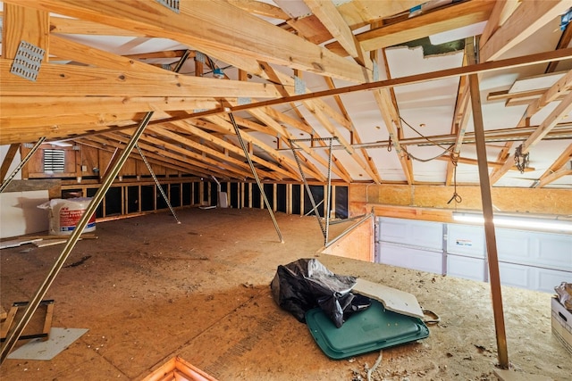 view of attic