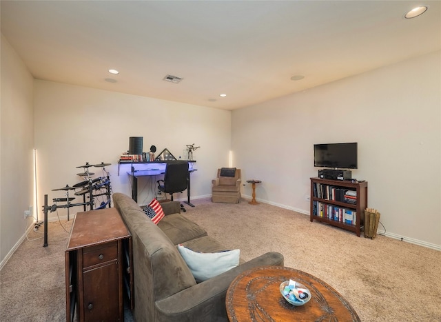 view of carpeted living room