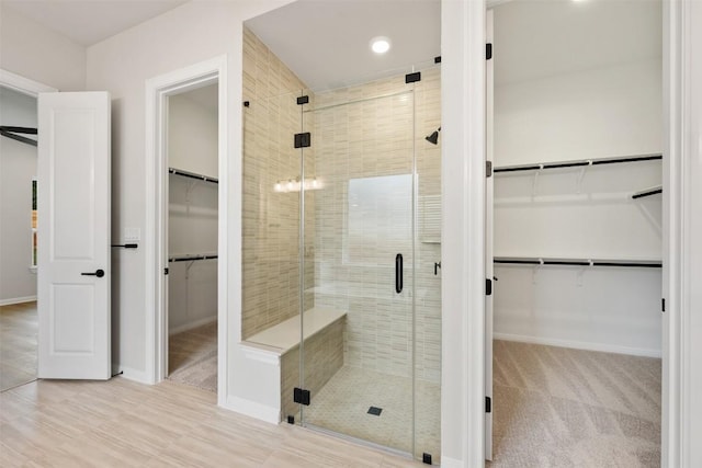 bathroom with walk in shower