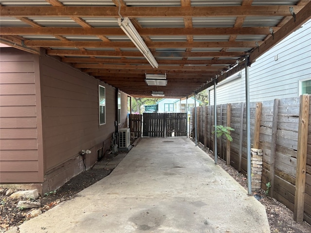 view of patio / terrace with a carport