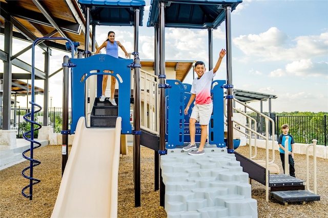 view of jungle gym