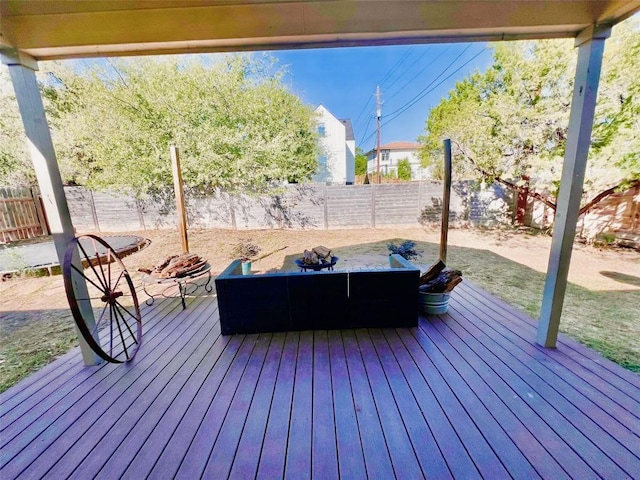 deck featuring an outdoor hangout area