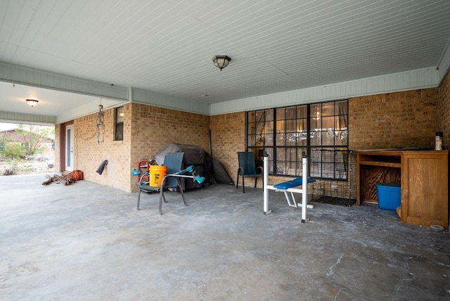 view of patio with a grill