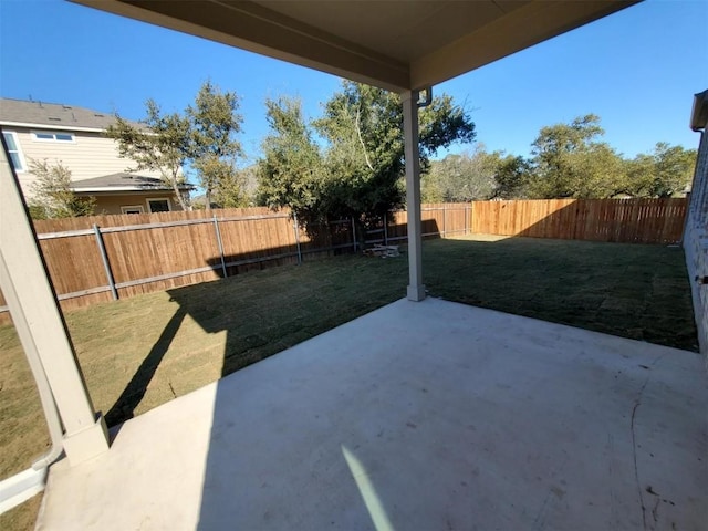 view of yard with a patio