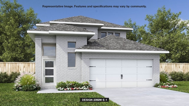 view of front of home featuring a garage