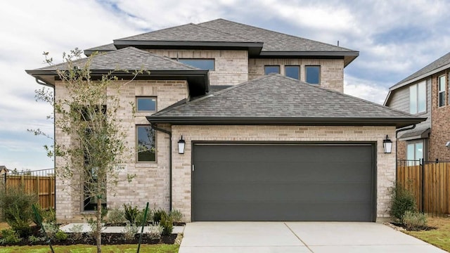 view of front facade featuring a garage