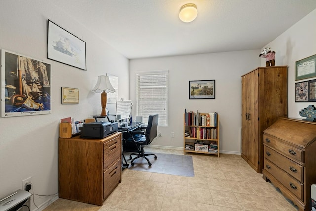 view of tiled office