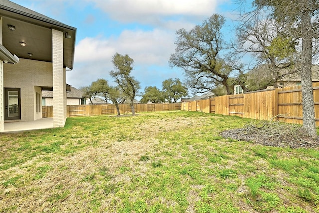 view of yard featuring a patio area