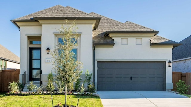 view of front of property featuring a front lawn