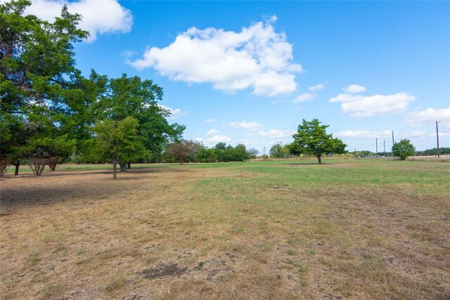 view of yard with a rural view