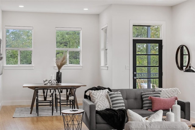 1310 S 1st St Unit 300, Austin, TX 78704 - living area featuring light wood-style flooring and recessed lighting