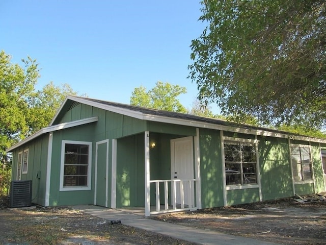 view of outdoor structure with central AC