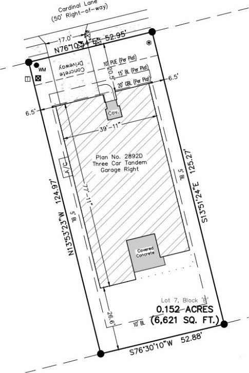 1515 Cardinal Ln, Round Rock, TX 78681 - survey map / technical document