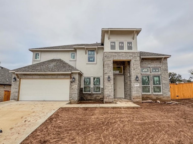 view of front of house featuring a garage