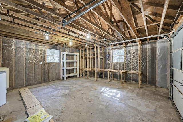 basement with a healthy amount of sunlight