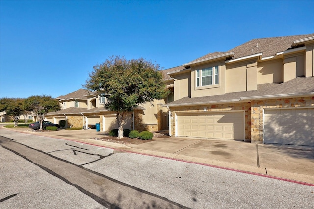 view of property featuring a garage