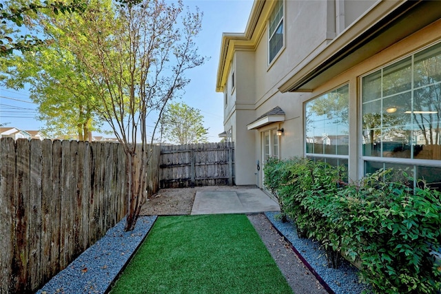 view of yard featuring a patio area