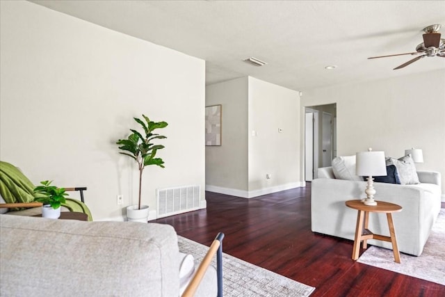 2803 Nordham Dr, Austin, TX 78745 - living room with wood finished floors and ceiling fan