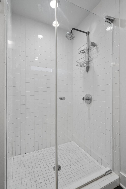 bathroom with an enclosed shower