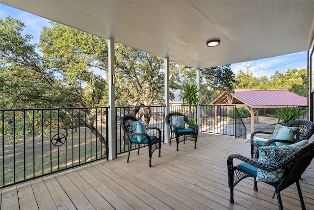 view of wooden deck