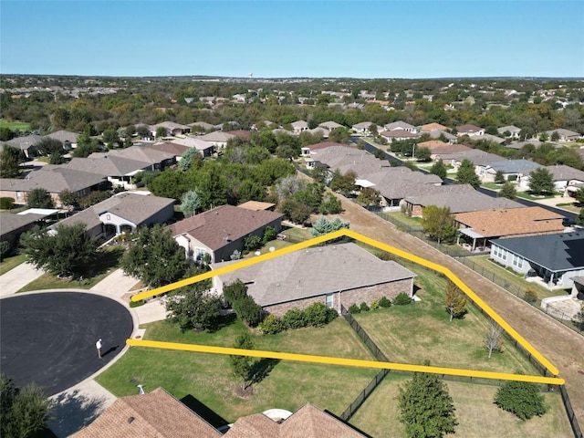 birds eye view of property featuring a residential view