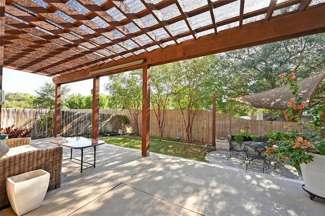 view of patio / terrace with a pergola