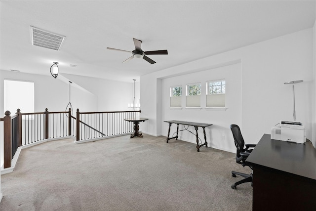 9904 Milla Cir Unit 33, Austin, TX 78748 - office with carpet flooring and ceiling fan