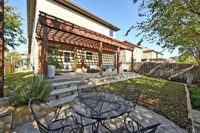 view of patio / terrace with a pergola