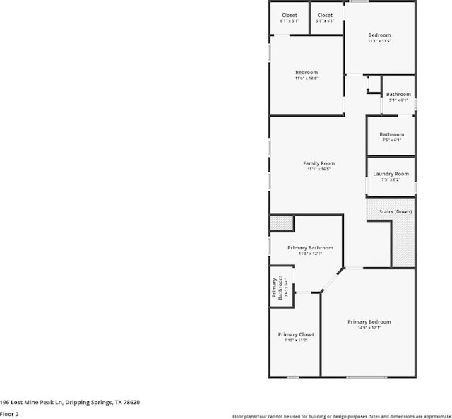 196 Lost Mine Peak Ln, Dripping Springs, TX 78620 - home floor plan