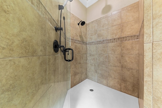 bathroom with tiled shower