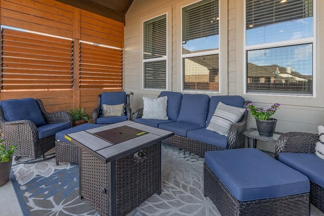 2104 Highland Ridge Rd, Georgetown, TX 78628 - view of patio / terrace featuring an outdoor hangout area