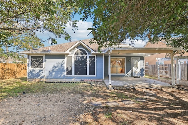 back of property featuring a patio area