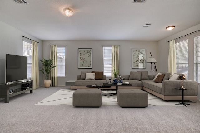 view of carpeted living room