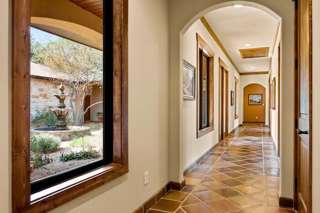 hall featuring tile patterned floors