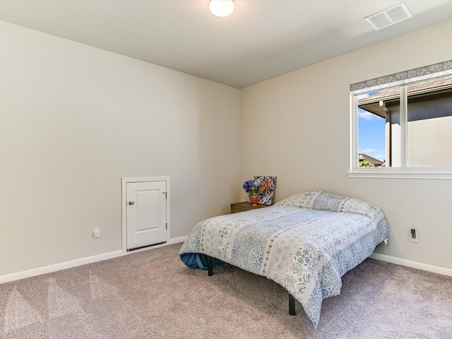 view of carpeted bedroom