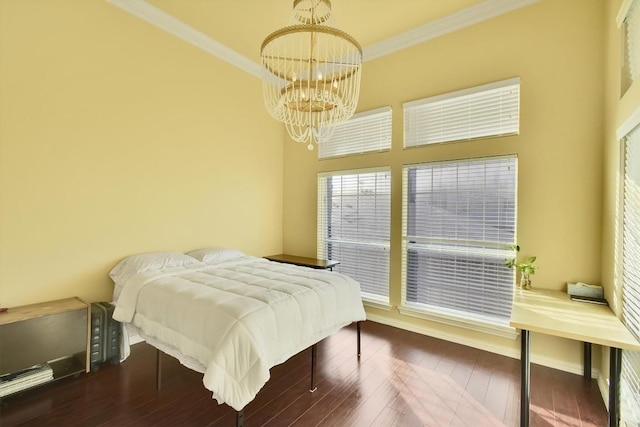 2918 Ranch Road 620 N Unit R296, Austin, TX 78734 - bedroom with crown molding, a chandelier, and wood finished floors