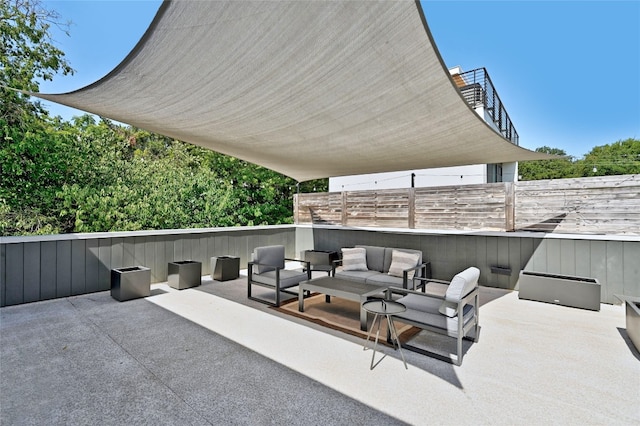 view of patio with outdoor lounge area