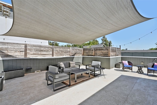 view of patio / terrace featuring outdoor lounge area