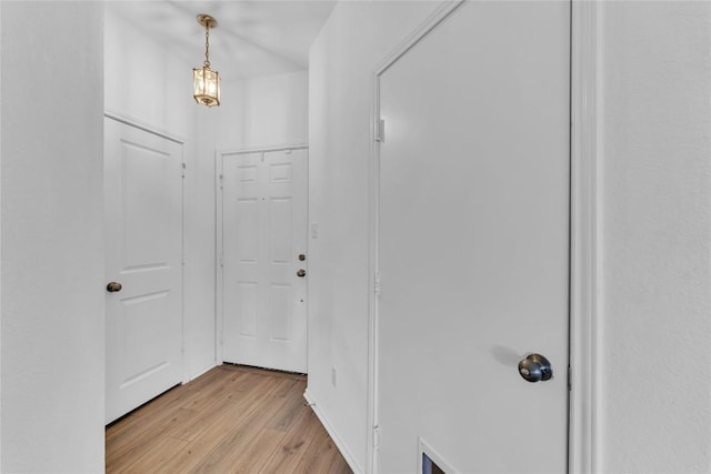 entryway featuring light wood-type flooring