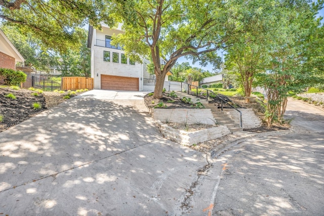 view of front of home featuring a garage