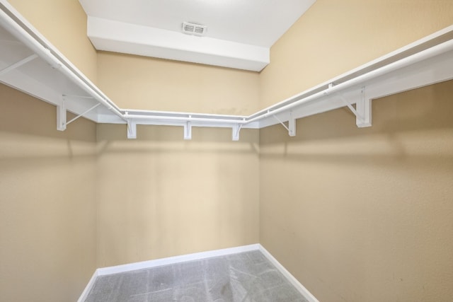 spacious closet featuring carpet