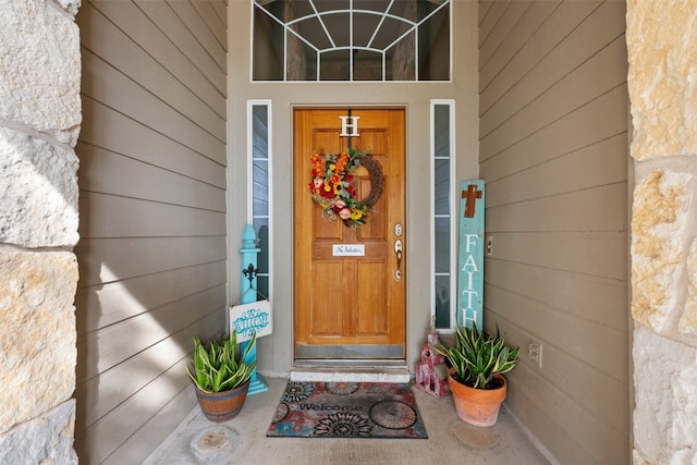 view of doorway to property