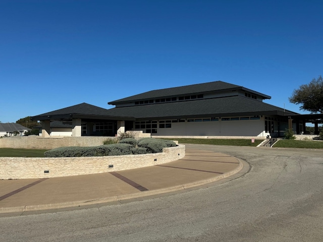 view of prairie-style house