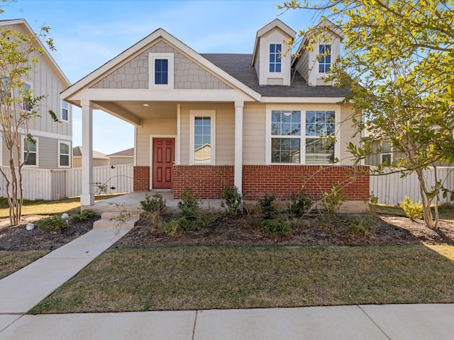 view of front of house with covered porch