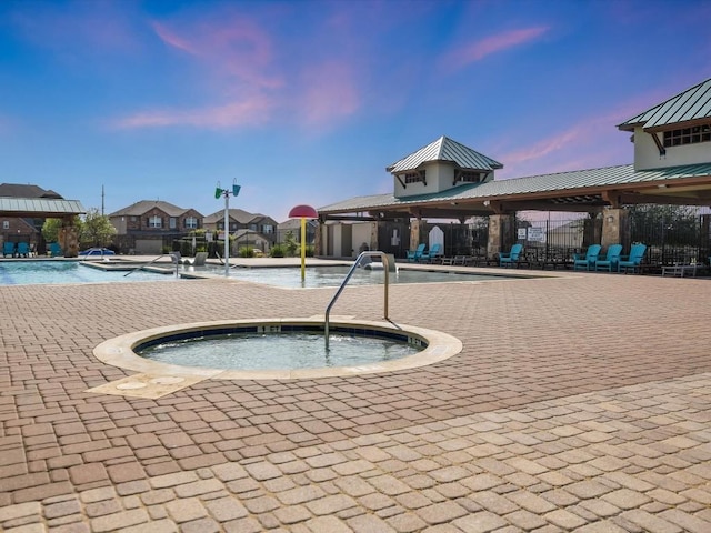 8061 Massa Dr, Round Rock, TX 78665 - community pool featuring a community hot tub, a patio area, and a gazebo
