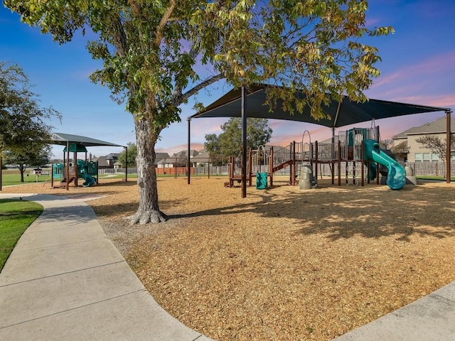 playground at dusk with playground community